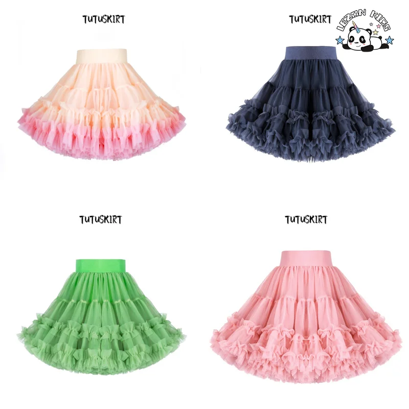 LEZONKIDS - Saia de Puf para Meninas de Alta Qualidade, Saia de Princesa Fofa, Saia Tutu de Desempenho para Crianças